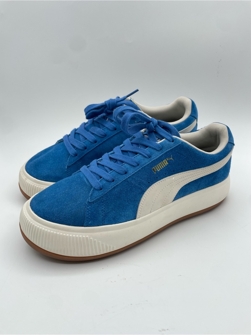PUMA Suede Mayu Up Platform Sneakers Lapis Blue/Marshmallow - Women’s 11
